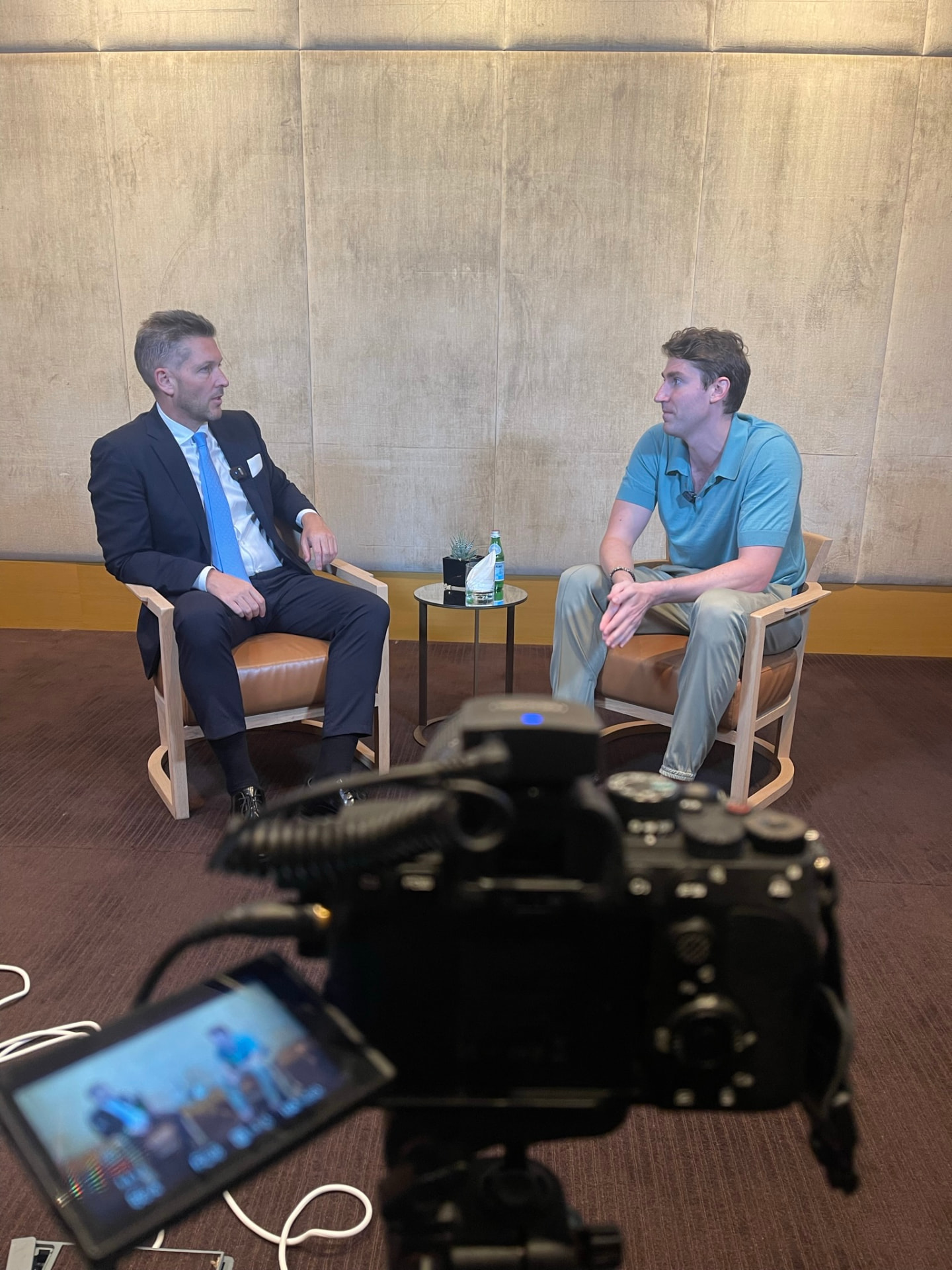 Interview set, two-camera build